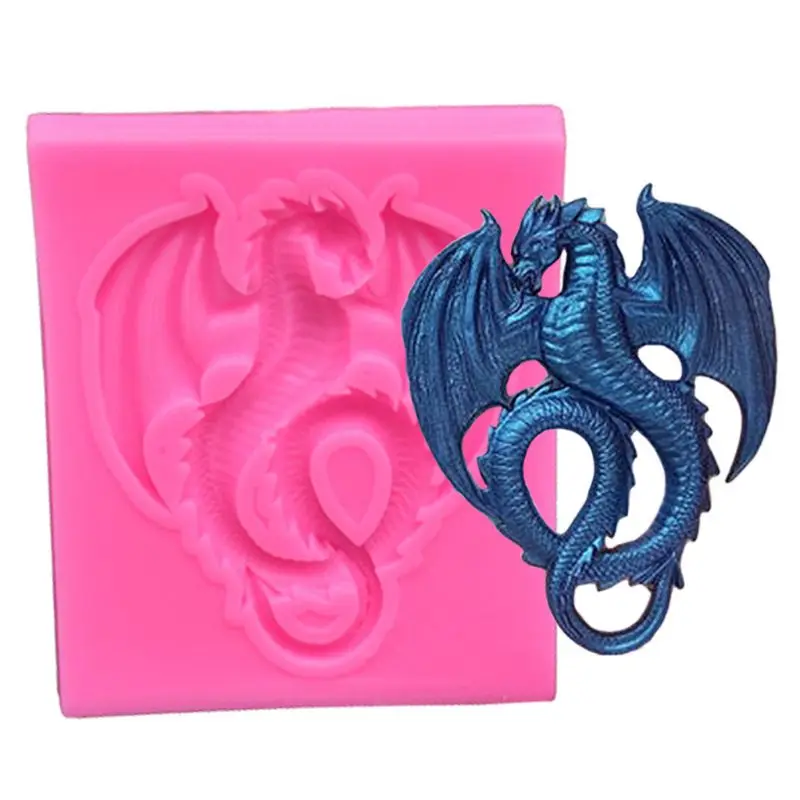 

Flying Dragon Mold Silicone Fondant Animal Fiery Dragon Mold Resin Jewelry Tool R2LE