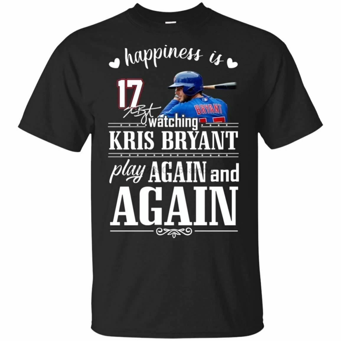 Kris Bryant футболка Happiness Is Watching снова и | Мужская одежда
