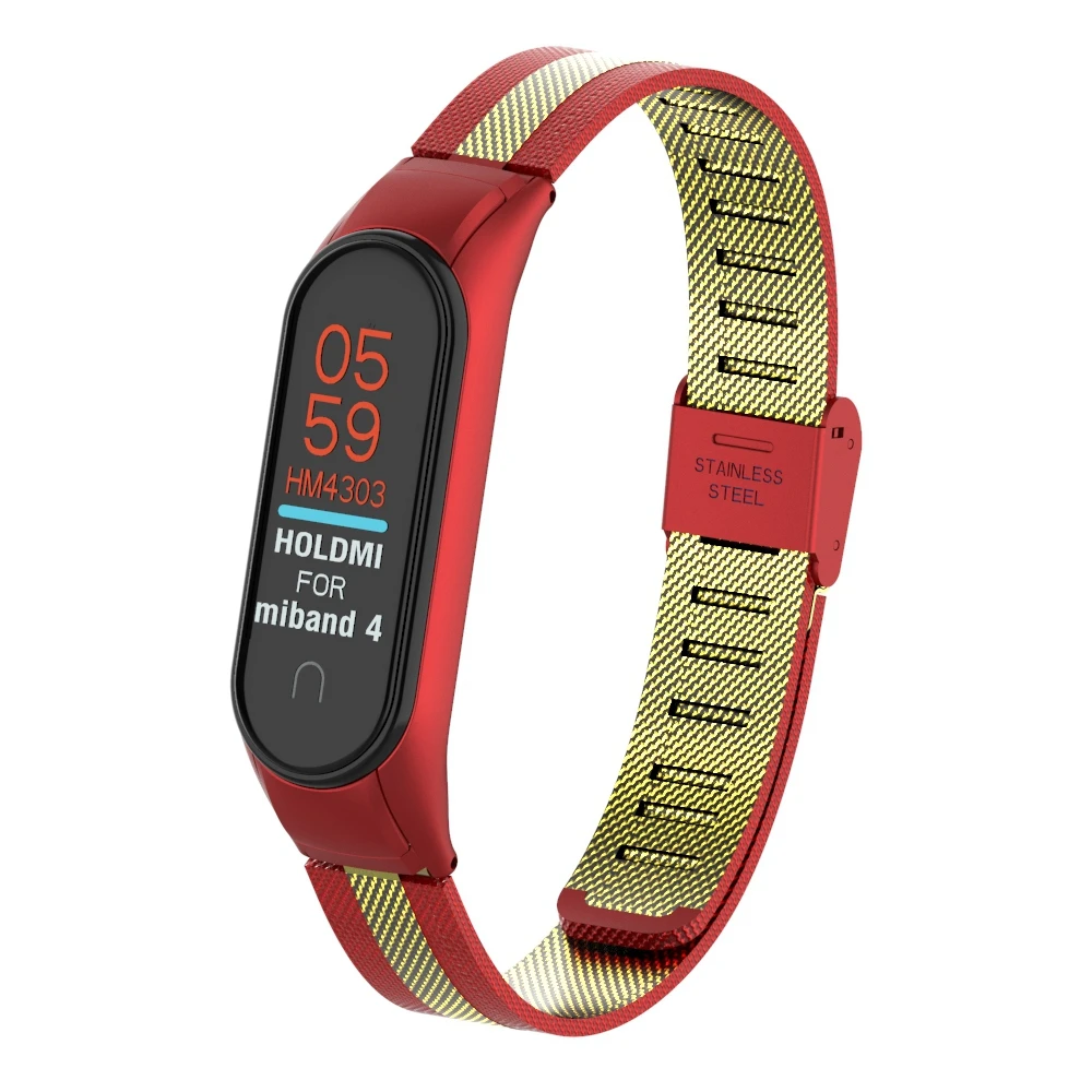Металлический ремешок для Xiaomi Mi Band 3 Нержавеющая сталь браслет ремень Mi Band 3 Mi3 сменный ремешок; Смарт-часы Mi 3