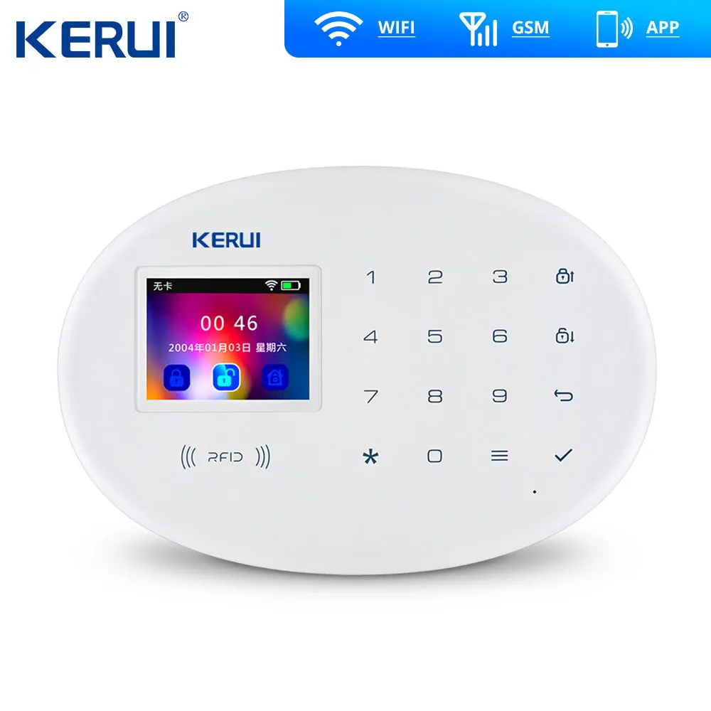 Kerui W20 Smart APP Wifi Gsm беспроводная домашняя система охранной сигнализации RFID Контроль