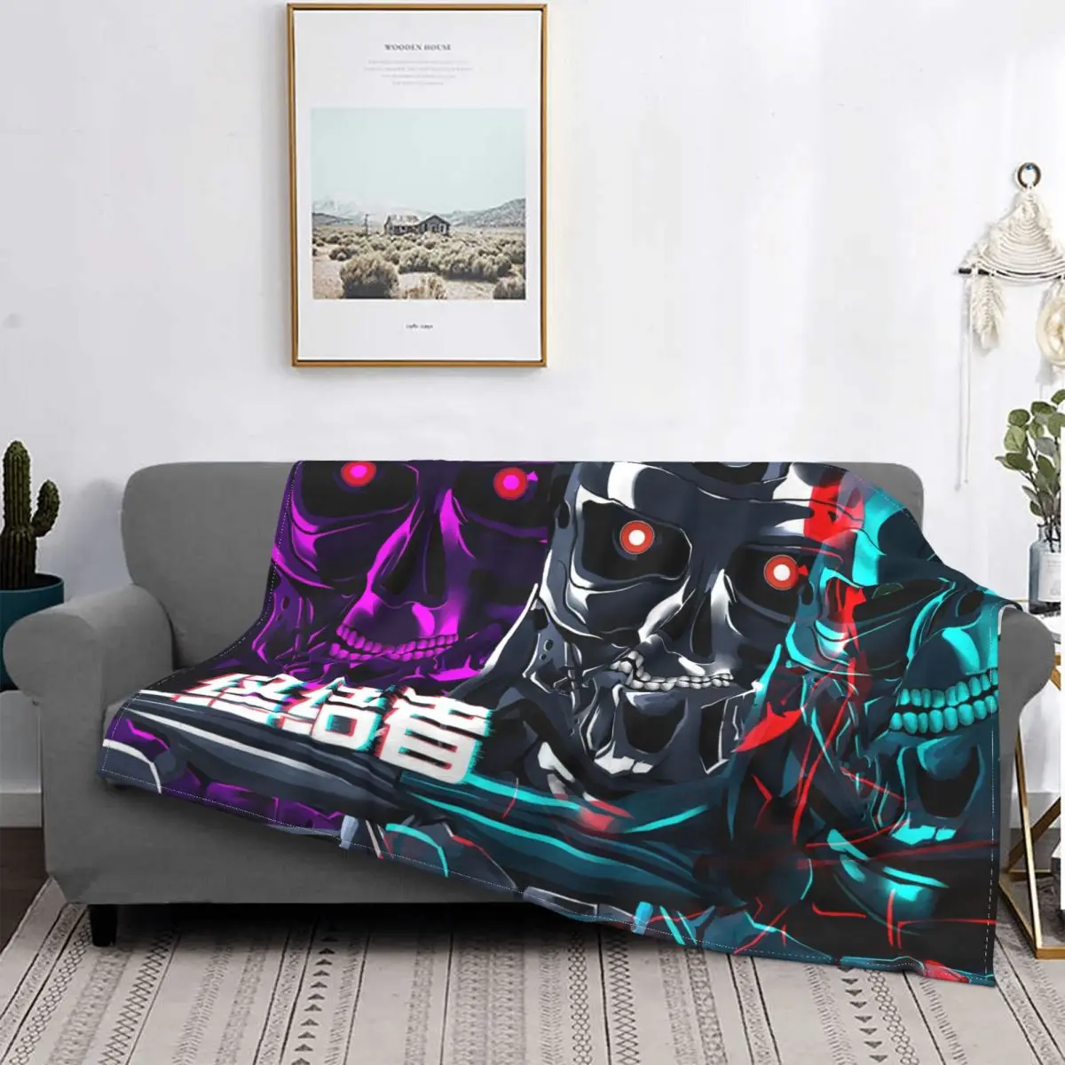

Manta de franela de The Terminator T-800, colcha suave Multifunction de accion SkyNet, для летнего сезона, для ropa de ca