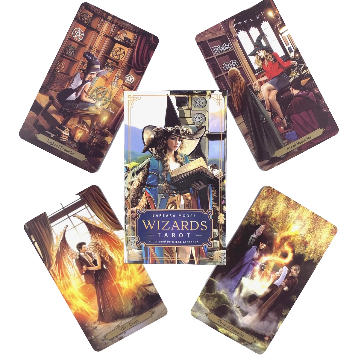 

Wizards Tarot Deck Leisure Party Table Game High Quality Fortune-telling Prophecy Oracle Cards With PDF Guidebook