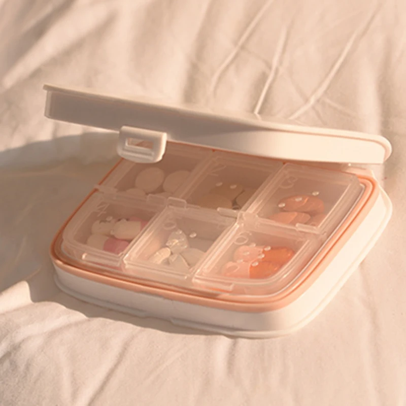 

1PCS Pill Case Storage Box Diabetic Pill Box 4/6 Grid Compartment Weekly Medicine Tablet Dispenser Splitters 7-day Pill Box