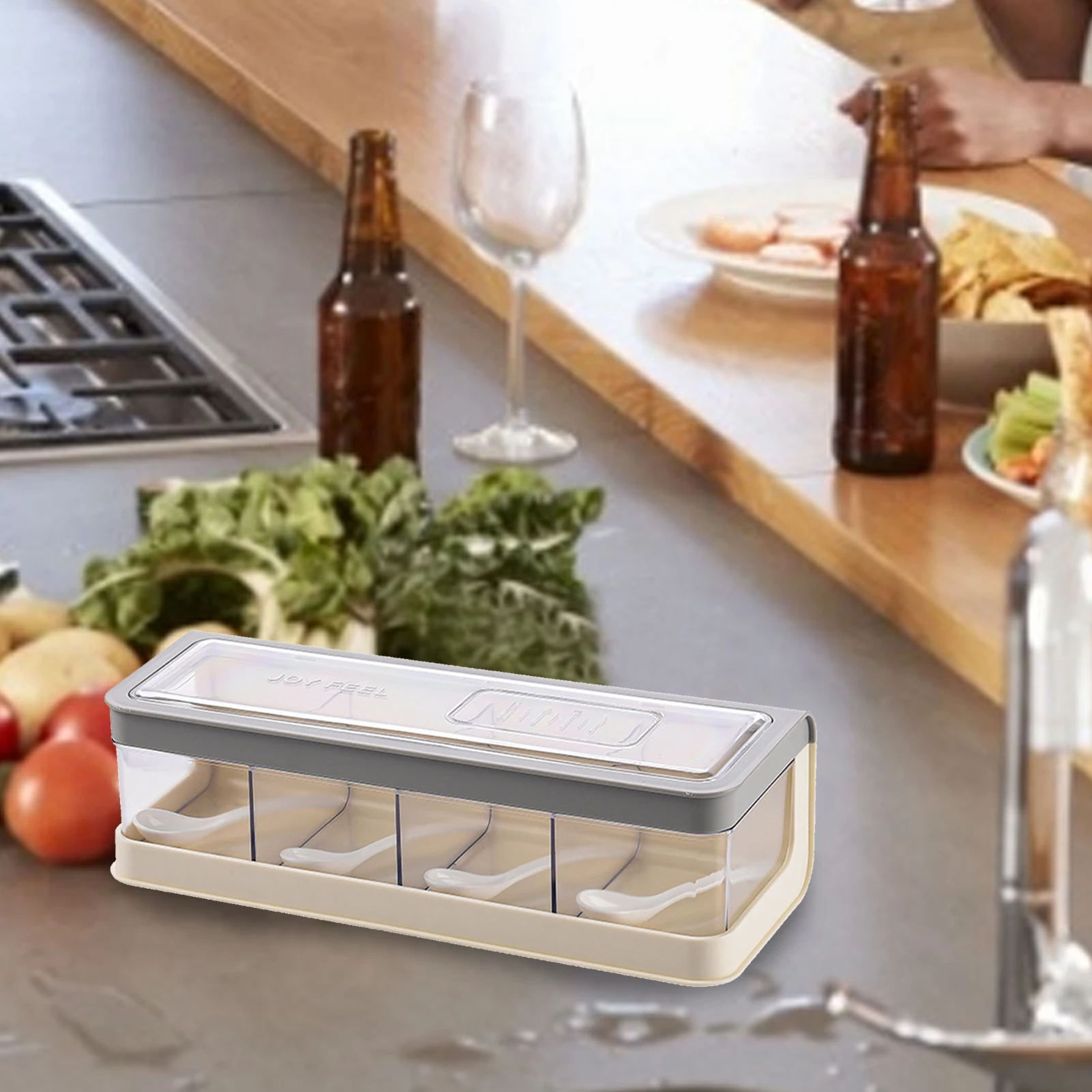 Коробка для палочек приправ квадратная коробка безопасный прозрачный контейнер