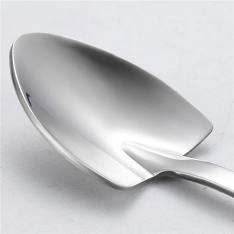 

Creative Stainless Steel Spade Dessert Fork Spoon Long Handle Coffee Spoon Teaspoon Stirring Spoon Tableware