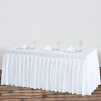 accordion pleat decorative wedding party table skirt for rectangle suitable for many occasions such as home party restaurant