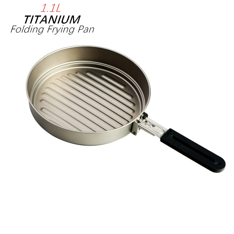 Сверхлегкая титановая сковорода чаша для дома уличная посуда кемпинга пешего