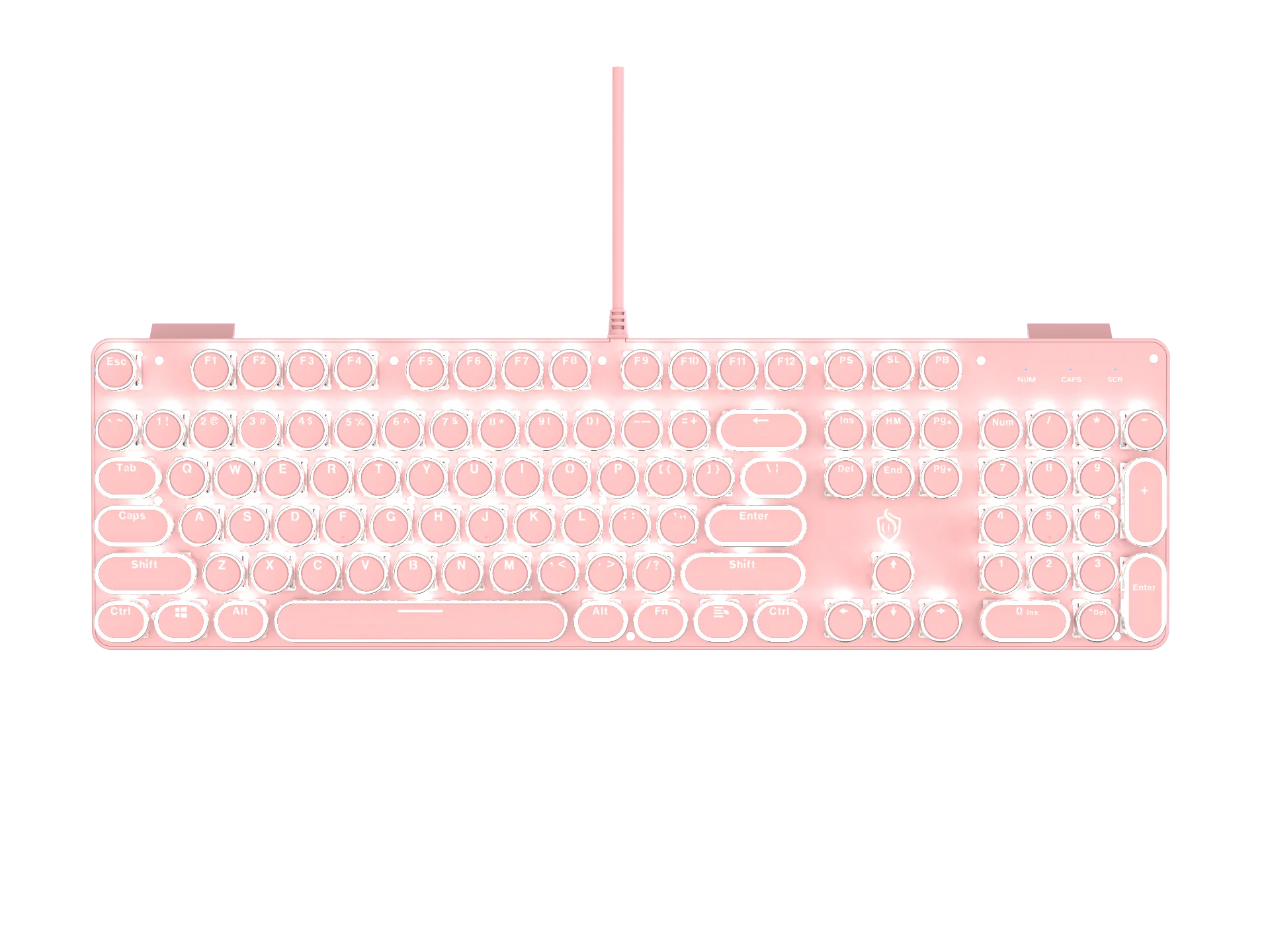new girl multicolor gaming mechanical wired keyboard 104 key usb interface white backlight suitable for gamers pc laptops free global shipping