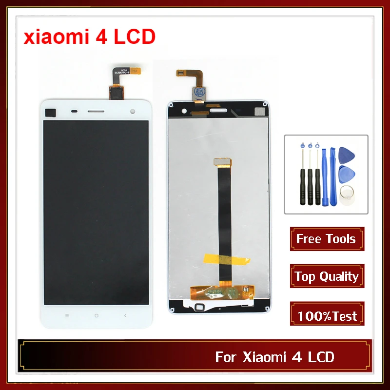 Сменный сенсорный ЖК экран с дигитайзером для Xiaomi 4 черный белый 5 0 дюймов Mi