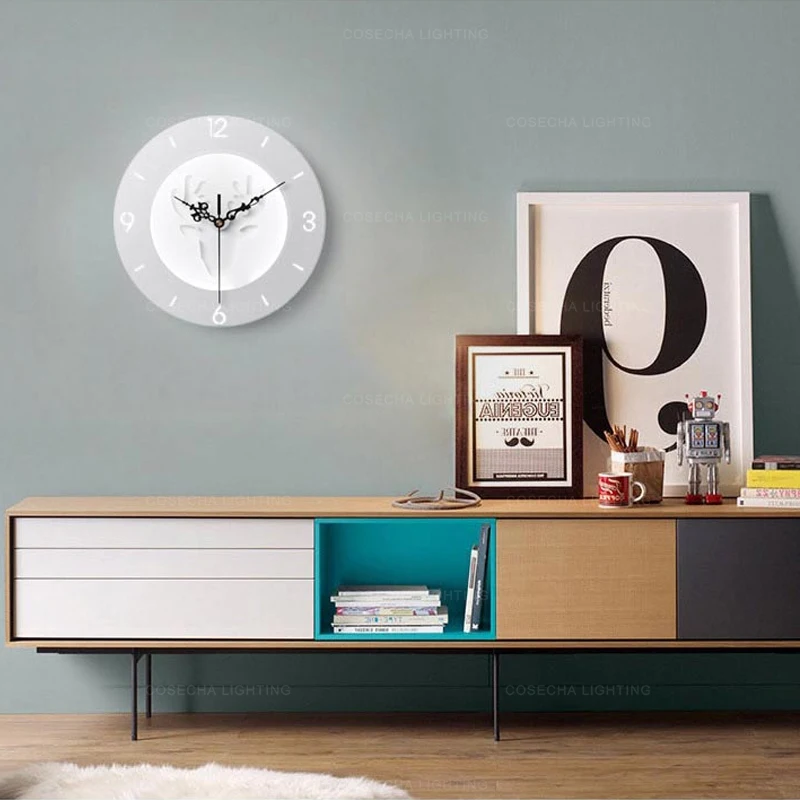 Креативные настенные часы в европейском стиле бра Современный Настенный