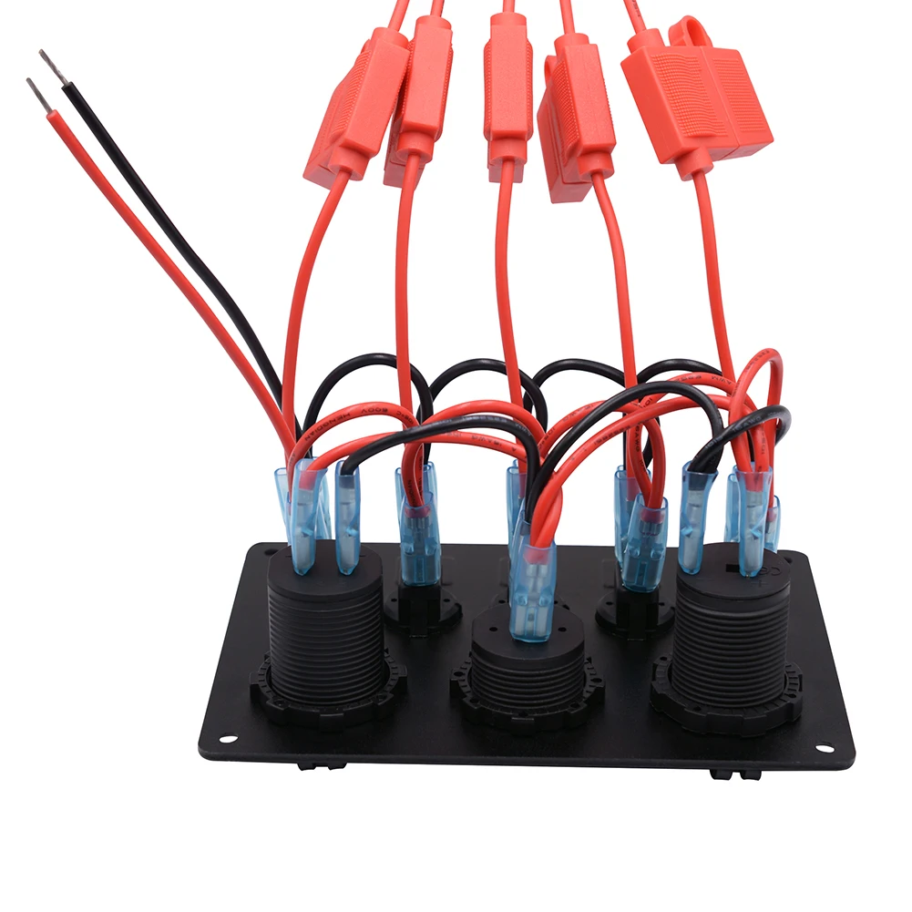 5 кнопочный светодиодный кулисный выключатель для автомобиля лодки