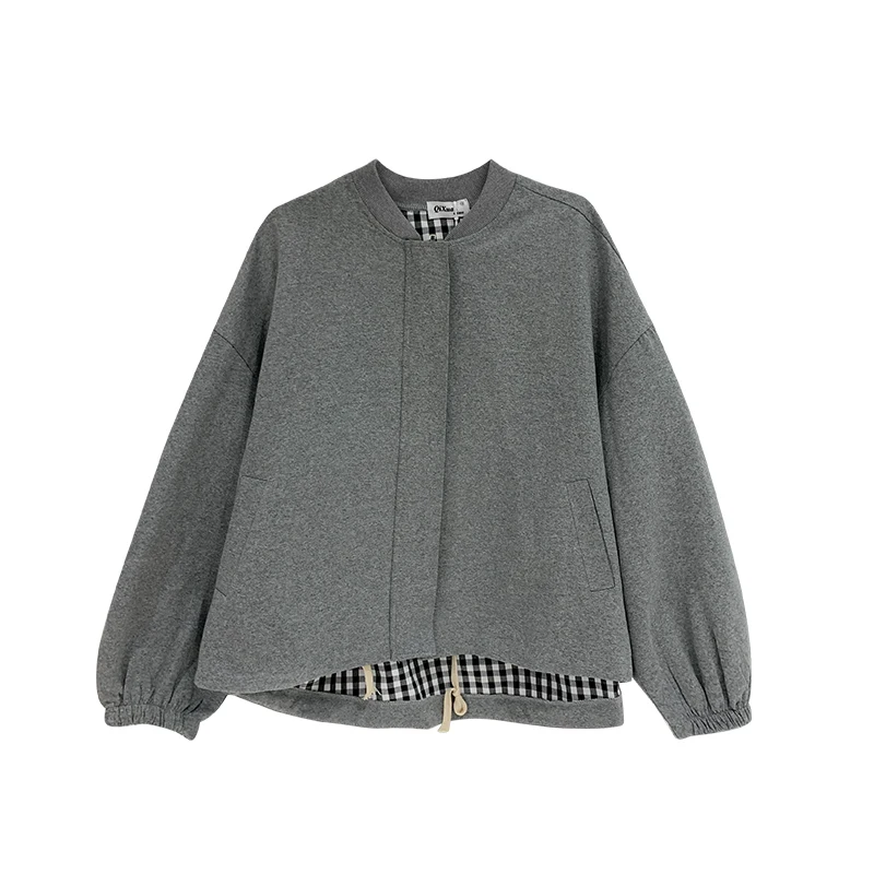 

Crescent City Spring and Autumn 2020 New Korean Style Loose All-Match Long Sleeve Casual Jacket Women's Small Baseball Top