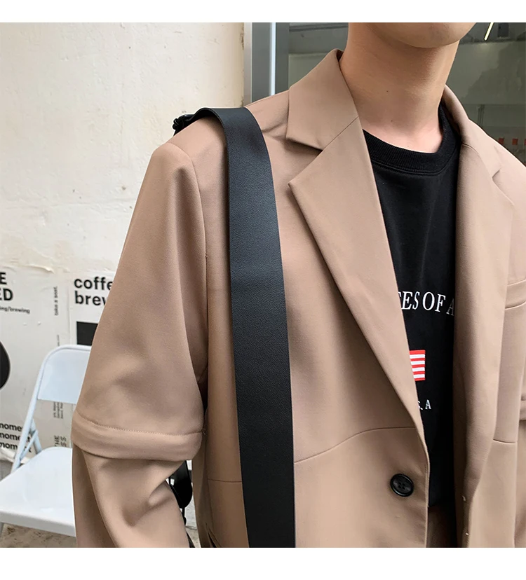 Летняя новая Корейская версия свободного кроя Harajuku тренд студенческий Бизнес Повседневный съемный блейзер с рукавами