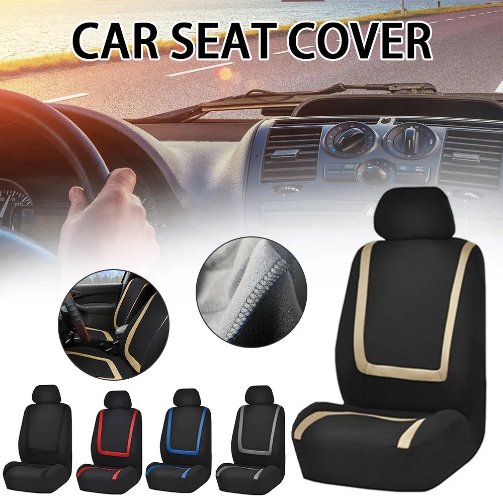 

Car Seat Cover Set Universal Vehicle Front Double Seat Protector Automotive Fabric Protection Cover Interior Accessories
