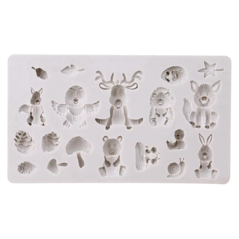 

1PC Forest Animal Silicone Mold Sugarcraft Fondant Mould Cake Decorating Tools Chocolate Mold Decorating Fondant Sugar Cake Tool
