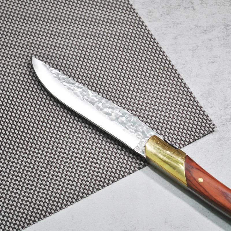 Laguiole стейк Ножи розовая деревянная ручка столовых ножей молоток лезвие ужин s