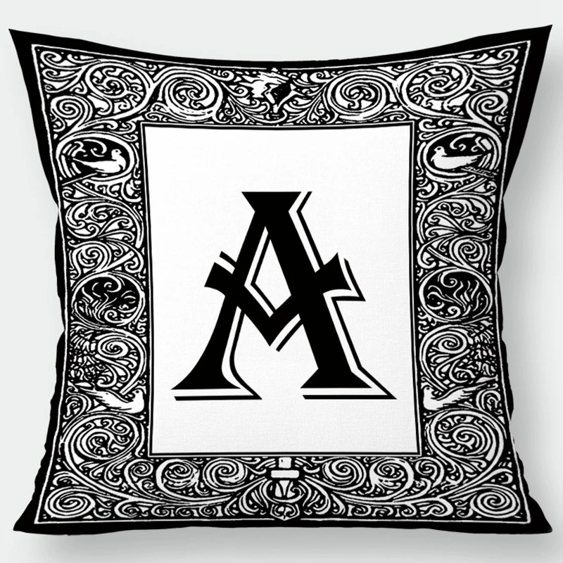 Наволочка Silstar Tex с буквами алфавита в европейском стиле | Дом и сад