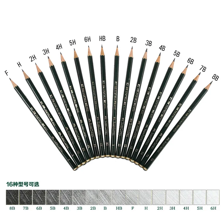 Faber Castell 9000 Стандартный Карандаш для рисования животных набор 16/12 шт. графитовый