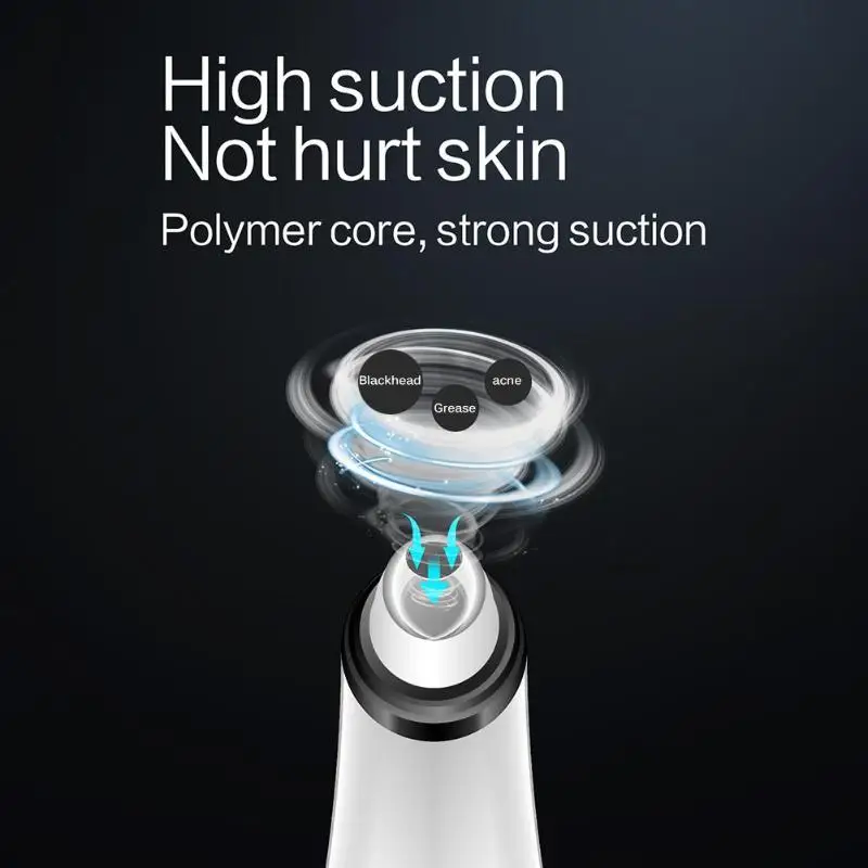 

Blackhead Remover Skin Care Deep Pore Cleaner Acne Pimple Removal Suction Tool Four Kinds of Suckers Replace at Will