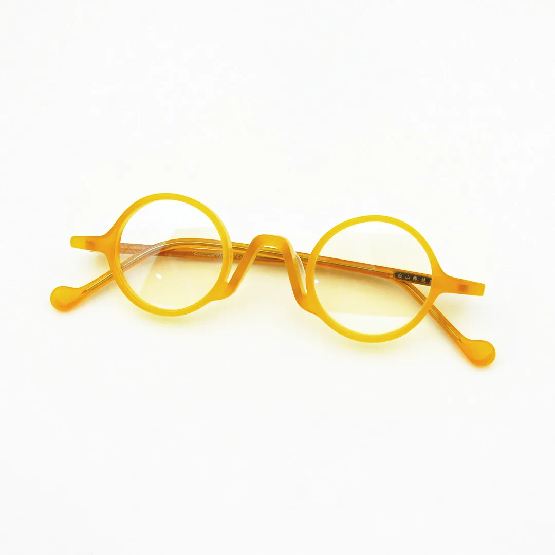 Belight Optical Japan Design Acetate Small Mini Round Shape Men Women Vintage Retro Prescription Eyeglasses  Frame Eyewear