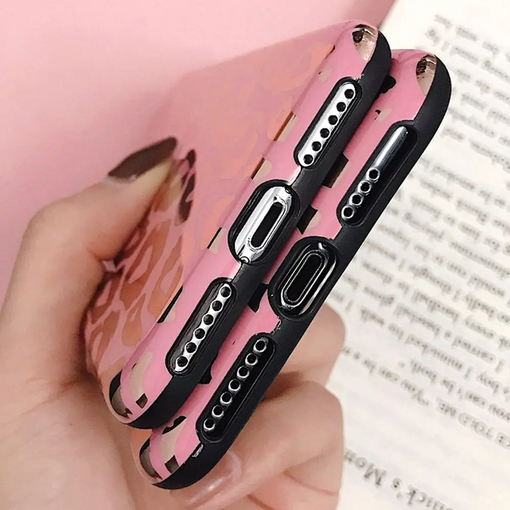 Cute leopard print mobile phone cover fundas For Apple iPhone XR X XS MAX 8 7 plus 6 6s cases |