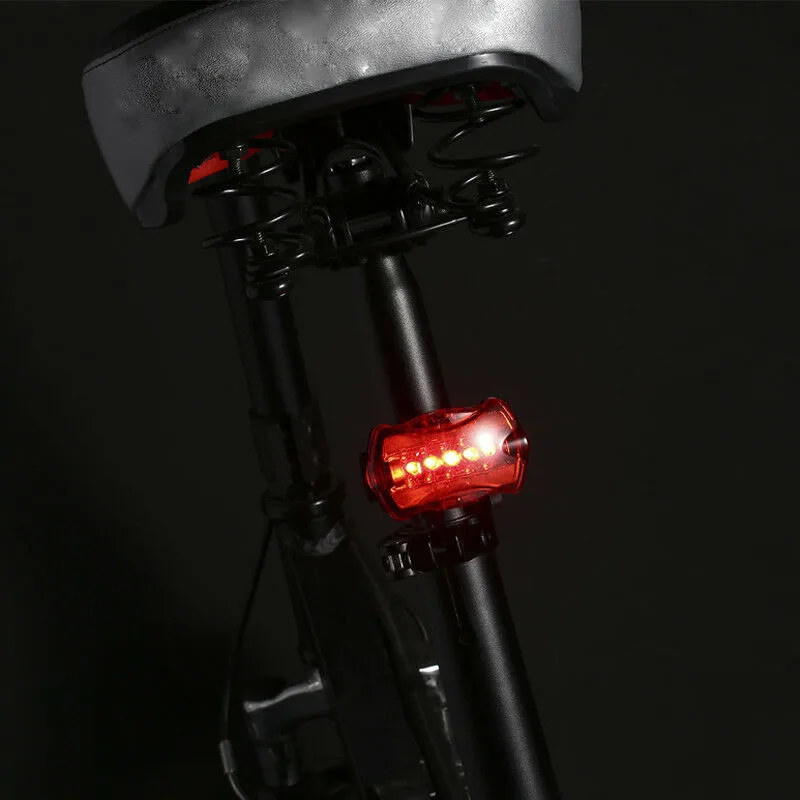 Светодиодный фонарь для велосипедной головы 5 шт. безопасность заднего хвоста