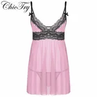 Мужское сексуальное кружевное нижнее белье с стрингами, комплект для геев, атласная пижама, одежда для сна, ночное белье для девушек, соблазнительное кросс-платье