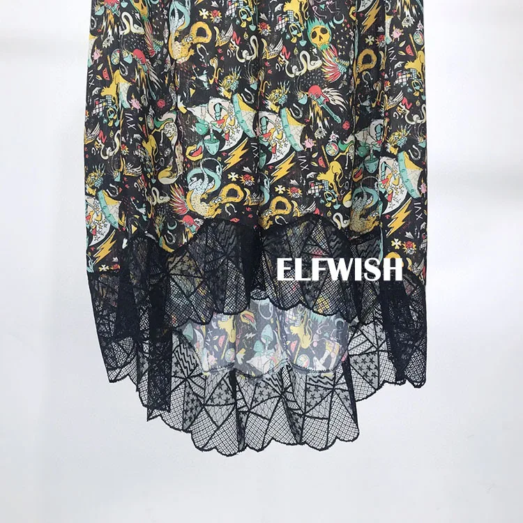 Женская Асимметричная Юбка-миди с цветочным принтом и поясом на резинке - купить