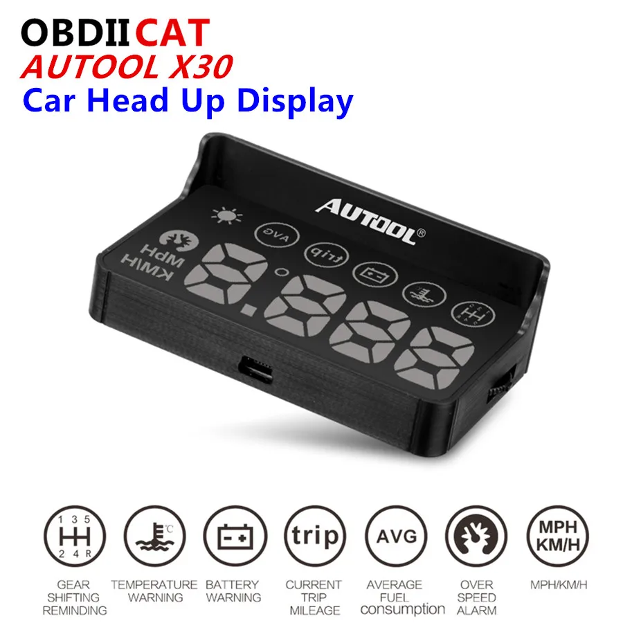 Оригинальный AUTOOL OBD HUD X30 Head Up дисплей с многофункциональными транспортными