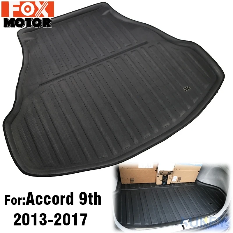 For Honda Accord 9 2013 - 2017 Tailored Boot Liner Cargo Tray Rear Trunk Floor Mat Carpet 2014 2015 2016