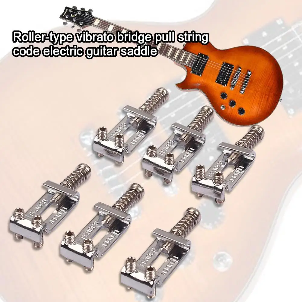 6pcs roller typ tremolo brücke pull string sattel für strat elektrische gitarre für stratocaster telecaster elektrische gitarre accesso