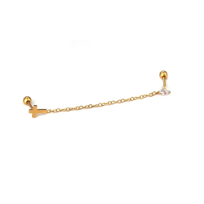 1 шт. 20G двойной цепь в виде геометрических фигур длинные цепочки хрящевая спираль