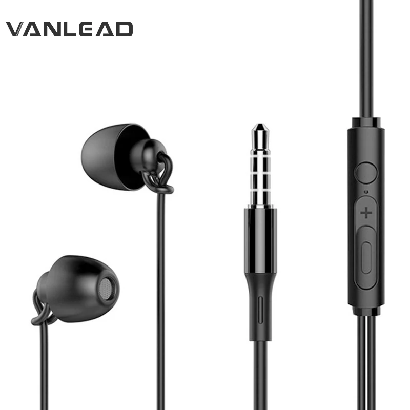 Спящие наушники HiFi Мягкая силиконовая гарнитура в ухо Мобильный телефон с