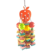 natural wood gnawing toy apples creative parrot biting toy bird parrot toy bird pet supplies bird cage accessories