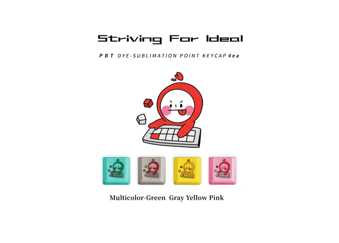 

Mstone 4 шт. мультфильм PBT краситель сублимационная точка Keycap Милая личность DIY дизайн Вишня Механическая фотография