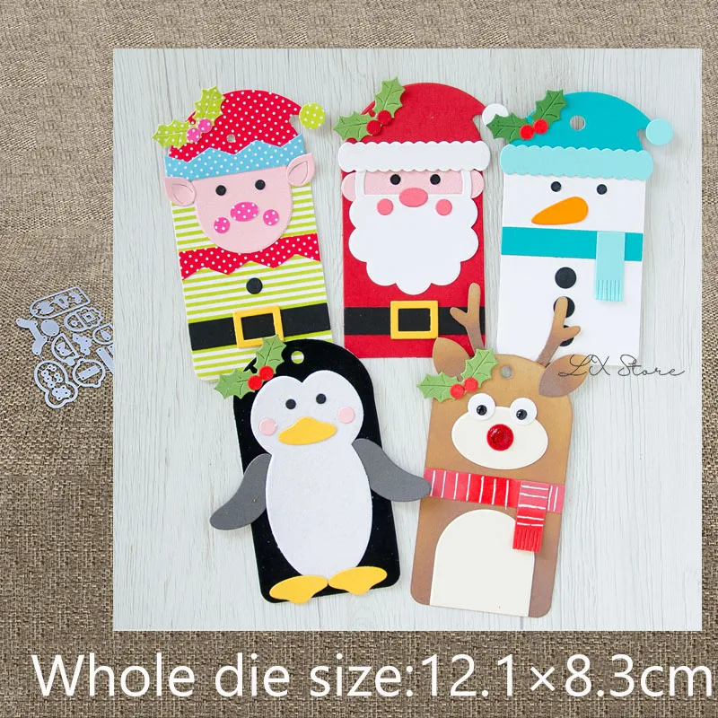 Новый дизайн ремесло металлические высечки карманные бирки рождественские