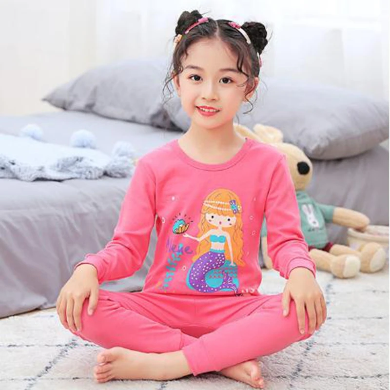 Новинка пижамы с единорогом Детские пижамные комплекты для девочек одежда сна