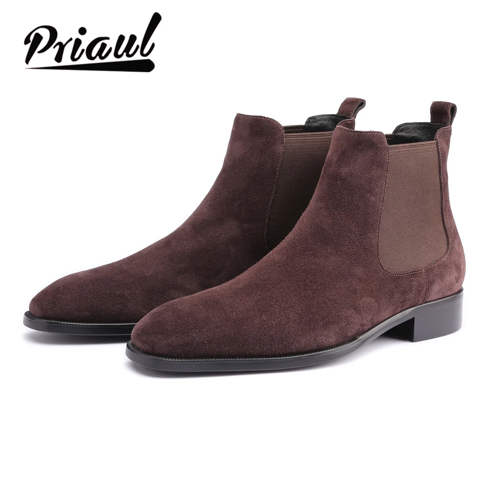 Мужские ботинки челси ручной работы из натуральной кожи в винтажном стиле для