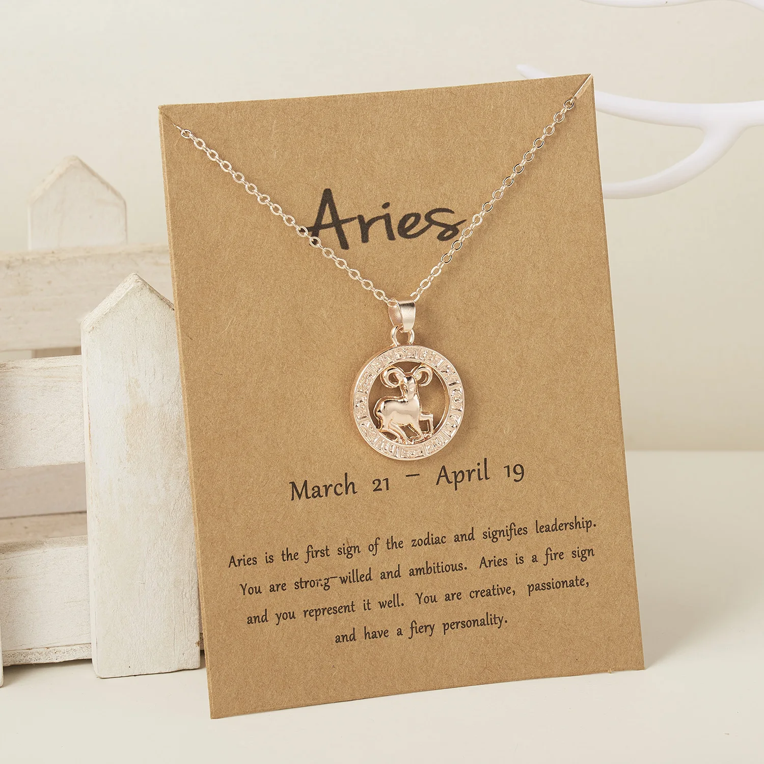 

2021 Trendy New Charm Zodiac Sign Round Pendant Chain Necklace For Women Men Birthday Fashion 12 Constellation Jewelry Gift Card