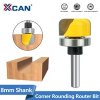 xcan diameter bowl tray router bit 8mm shank corner rounding router bit wood milling cutter engraving tool tungsten router bit