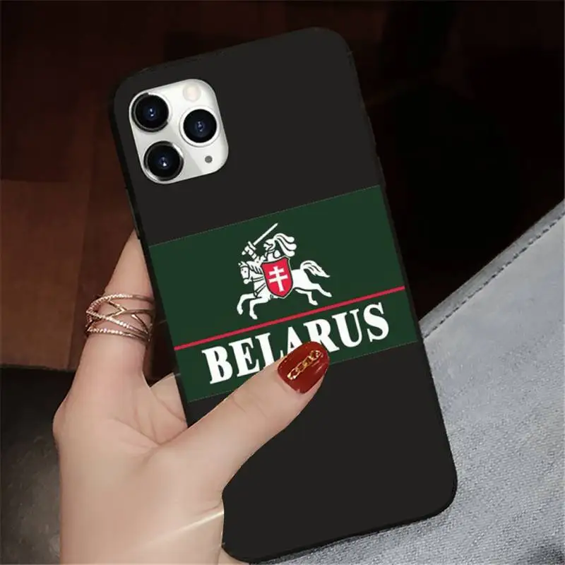 

Republic Belarus National flag Phone Case for iPhone 7 8 11 12 Pro X XS Max XR Samsung A S 10 20 50 Plus pro funda