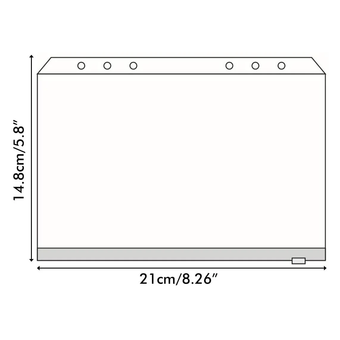 

12 Pcs A5 Binder Pockets Binder Zipper Folders for 6-Ring Notebook Binder Loose Leaf Insert Bags Waterproof Pouch