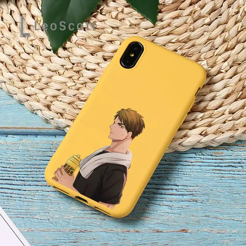 

Ushijima Wakatoshi Phone Case Yellow Candy Color for iPhone 11 12 mini pro XS MAX 8 7 6 6S Plus X SE 2020 XR