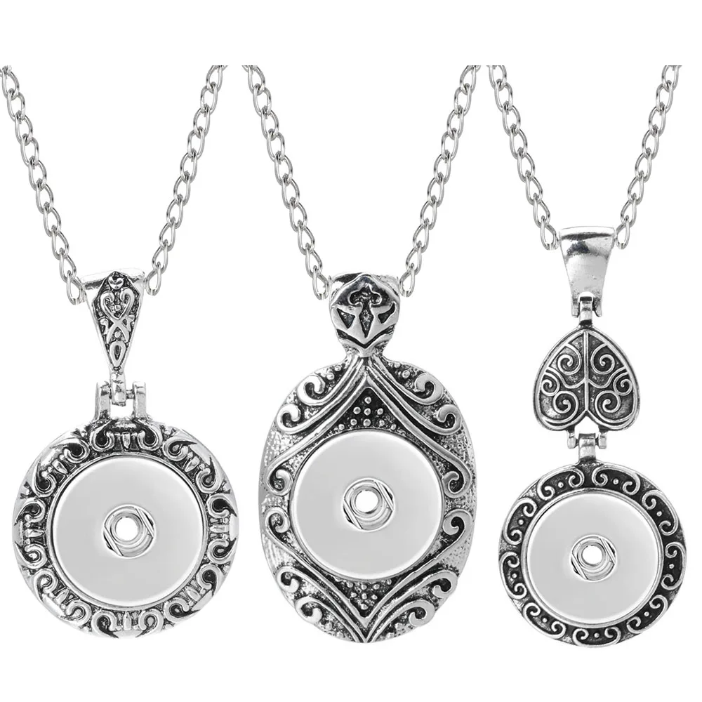 Новые винтажные ювелирные изделия с защелкой металлические кнопки ожерелья 18 мм