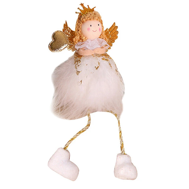 Рождество кулон милый флисовый плащ с Ангел куклы оконный орнамент Подвесной