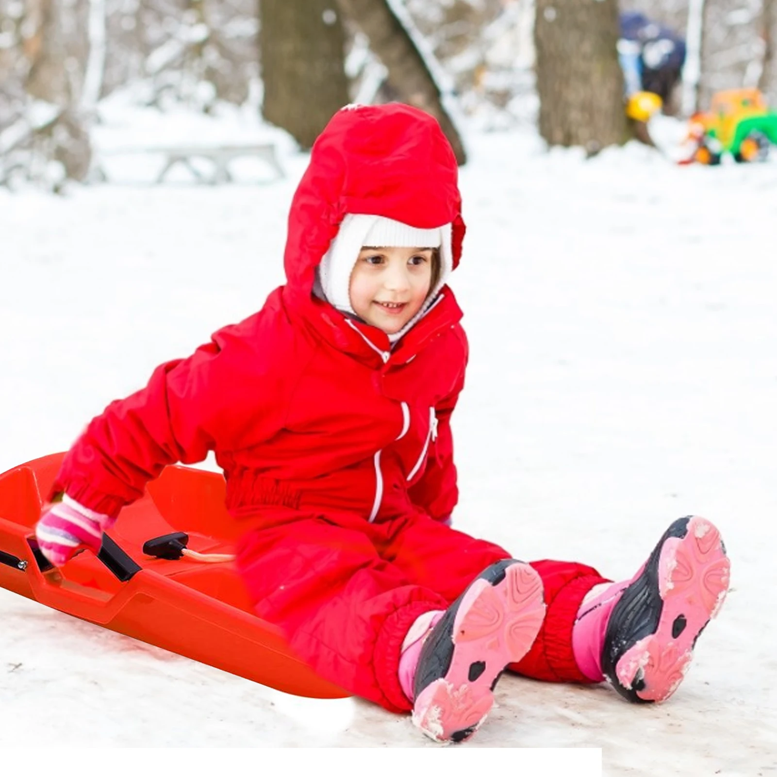 

Plastic Snow Sled Lightweight Toboggan Durable Sports Snow Slider Children's Outdoor Skis Winter Ski Board Thicken Snowboard