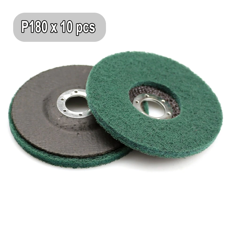 

10 шт., 125*8*22 мм, нетканый лоскутный шлифовальный диск, нейлоновый полировальный круг, угловая шлифовальная машина, инструменты для полировки металла