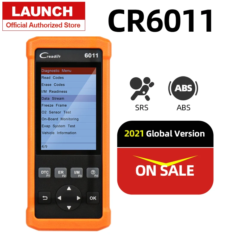 launch CR6011 Автомобильный сканер OBD2 сканирующий инструмент Creader 6011 ABS подушка