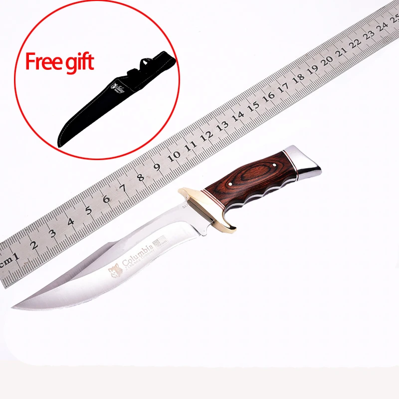 

Hunting Straight Blade Knife Tactical Military Combat Knives Hunting Knife Survival on Field Camping ​Hand Tool