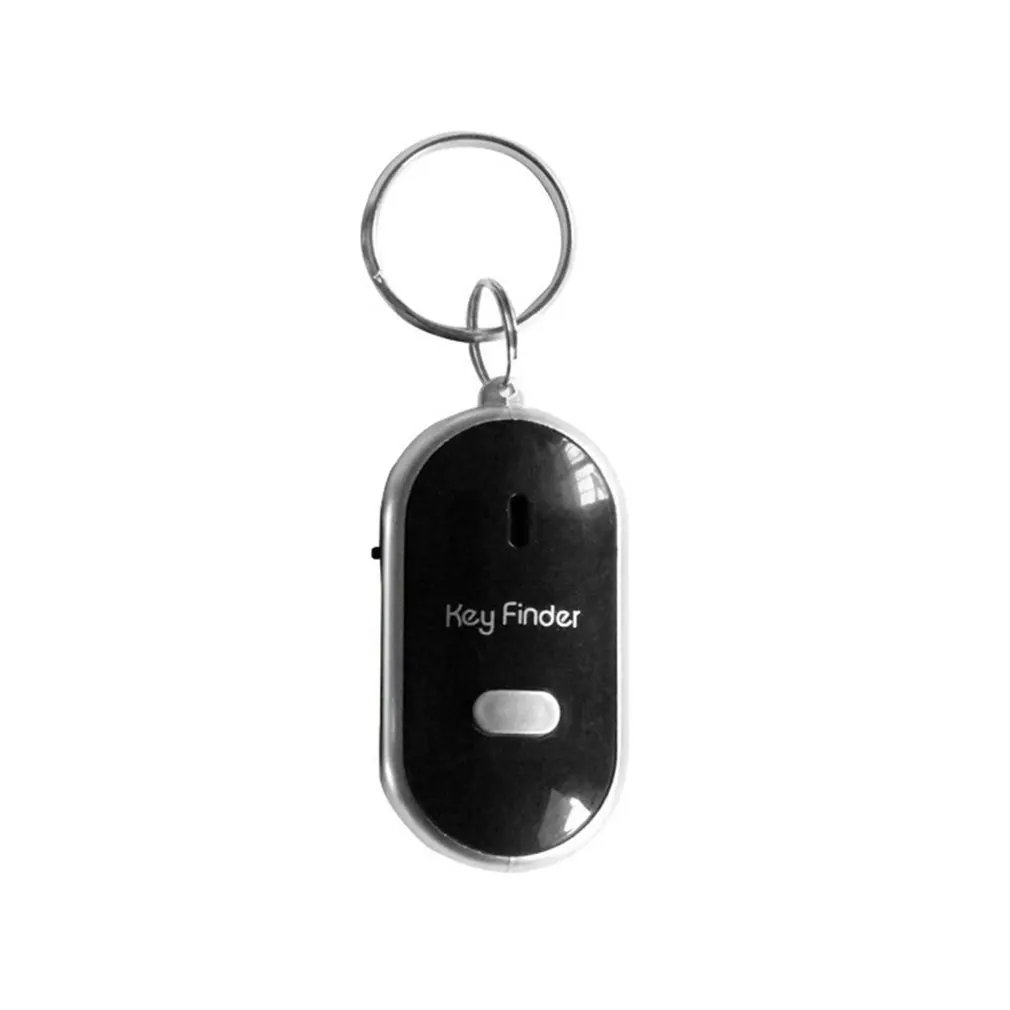 

LED Whistle Key Finder Key Chain Flashing Anti-Lost Keyfinder Locator Tracker with Keyring Beeping Control Alarm Wholesale